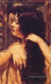 Brunette se peignant les cheveux Impressionniste James Carroll Beckwith